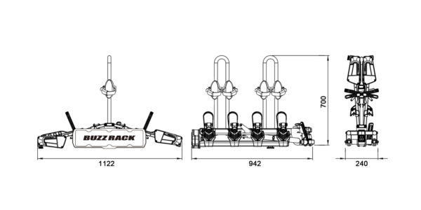 BuzzRack Compact Tow Ball Platform Bike Carrier