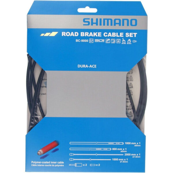 Shimano Dura-Ace 9000 Road brake cable set, Polymer coated inners