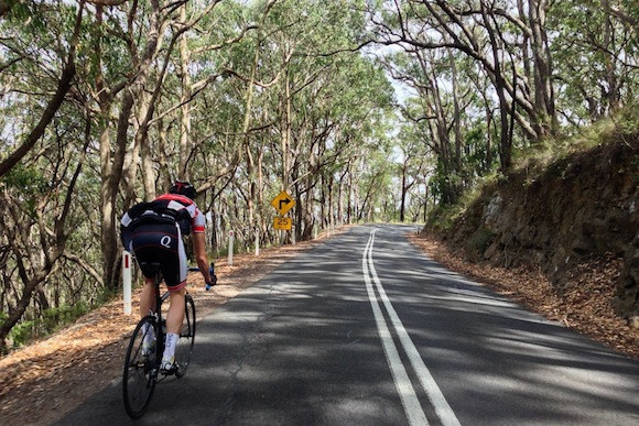 Cycling up hill